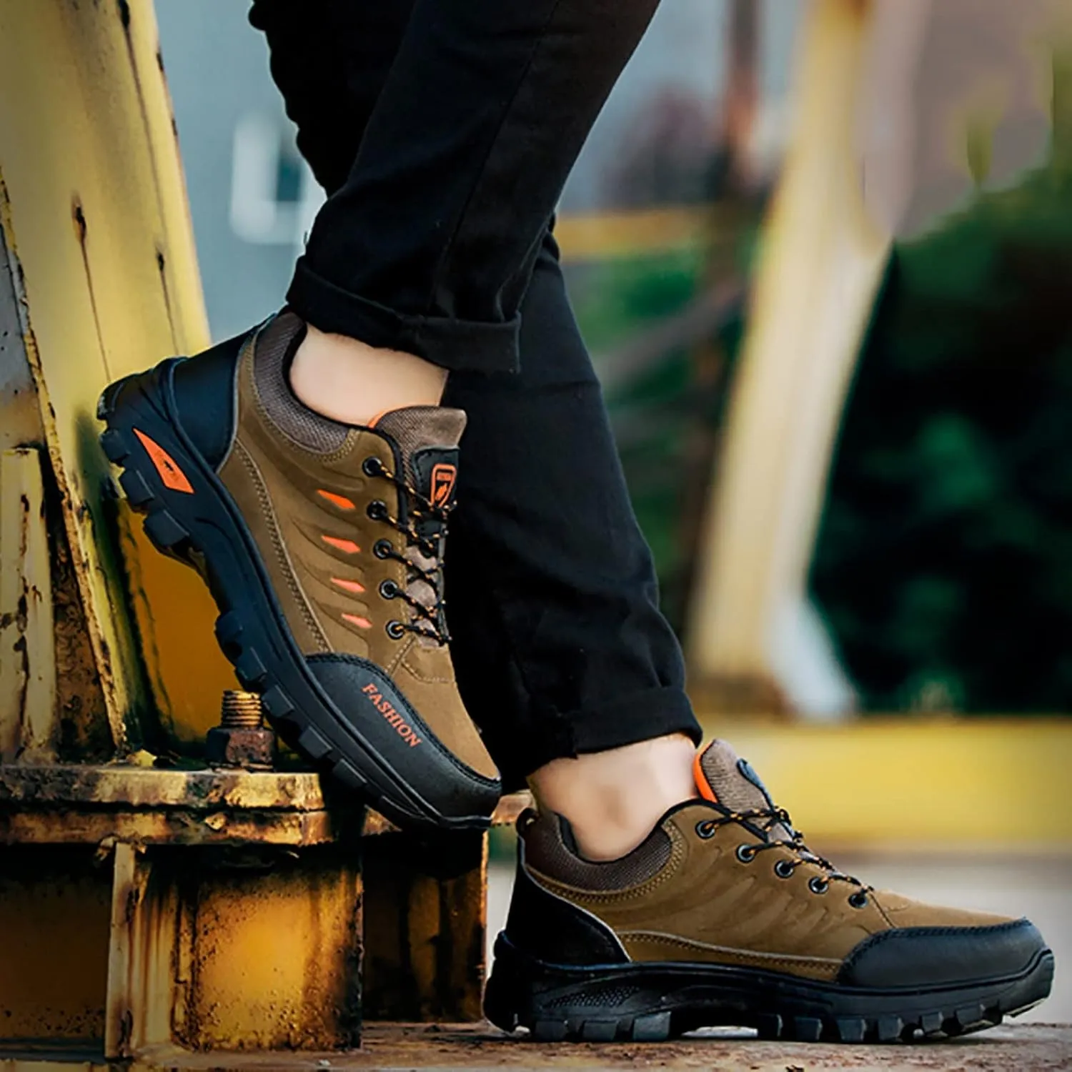 Hiking Shoes for Men Walking Fashion Casual Loafers Breathable Hiking Shoes Casual Mid Top Mens