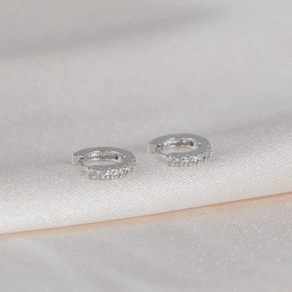 Huggie Earrings - Small Hoop Earrings - Hoop Earrings for Women - Diamond Earrings - Gold Hoop Earrings - Huggie Hoop Earrings