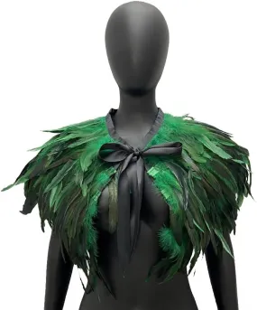 ikasus Feather Shawl Feather Cape Fluffy Plume Cloak Shoulder Costume Gothic Feather Cape Feather Cape Halloween Party Costume Accessories for Women and Girls Type 8