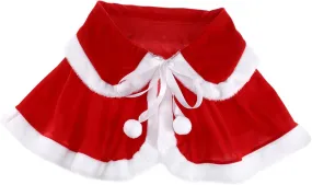 IMIKEYA Red Santa Cape Christmas Cloak Velvet Shawl Costume for Women - Festive Holiday Outfit, Red, Medium