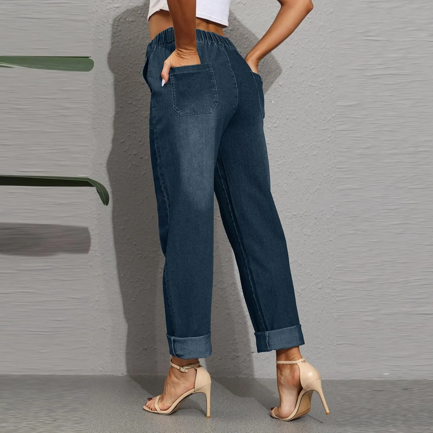 Jeans for Women Trendy High Waisted Stretchy Jeans Butt Lifting Tummy Control Jeans Stretch Boot Cut Denim Pants