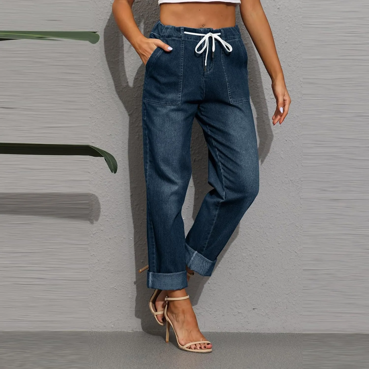Jeans for Women Trendy High Waisted Stretchy Jeans Butt Lifting Tummy Control Jeans Stretch Boot Cut Denim Pants