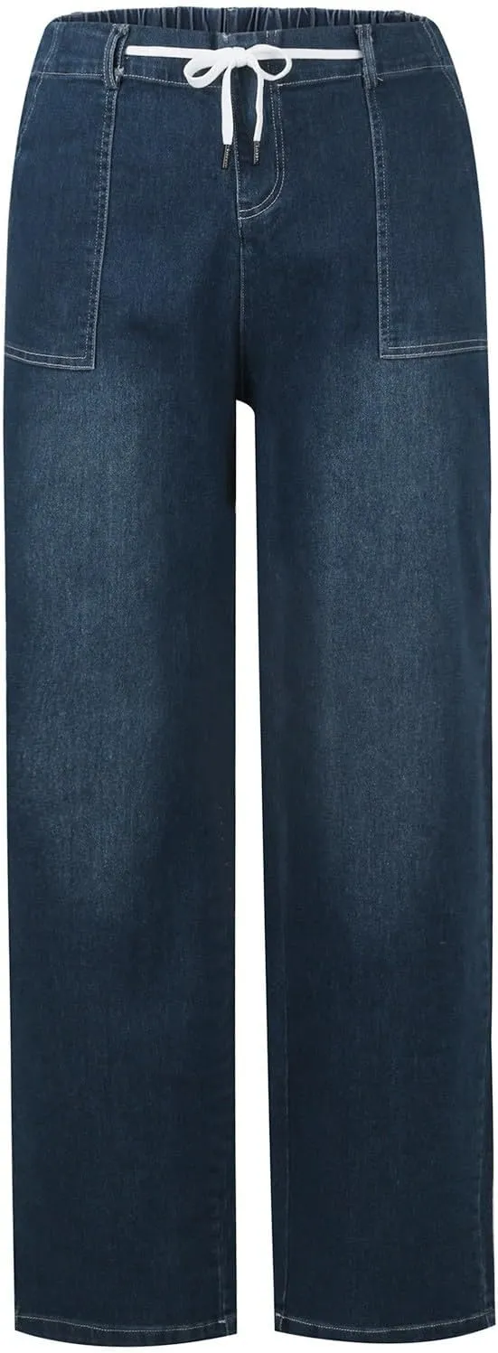 Jeans for Women Trendy High Waisted Stretchy Jeans Butt Lifting Tummy Control Jeans Stretch Boot Cut Denim Pants