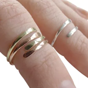 Knuckle Ring,Knuckle Rings,Stacking Rings,above knuckle ring,Tri Tone Knuckle Rings, Toe Rings, Rings,Sterling Silver Knuckle Ring