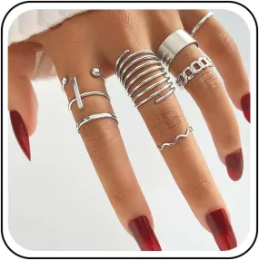 Knuckle Rings Set Stacking Finger Rings Gold Midi Finger Rings Stackable Midi Ring Open Finger Joint Rings Cross Rings Twist Knuckle Rings Stackable Joint Rings Jewelry for Women