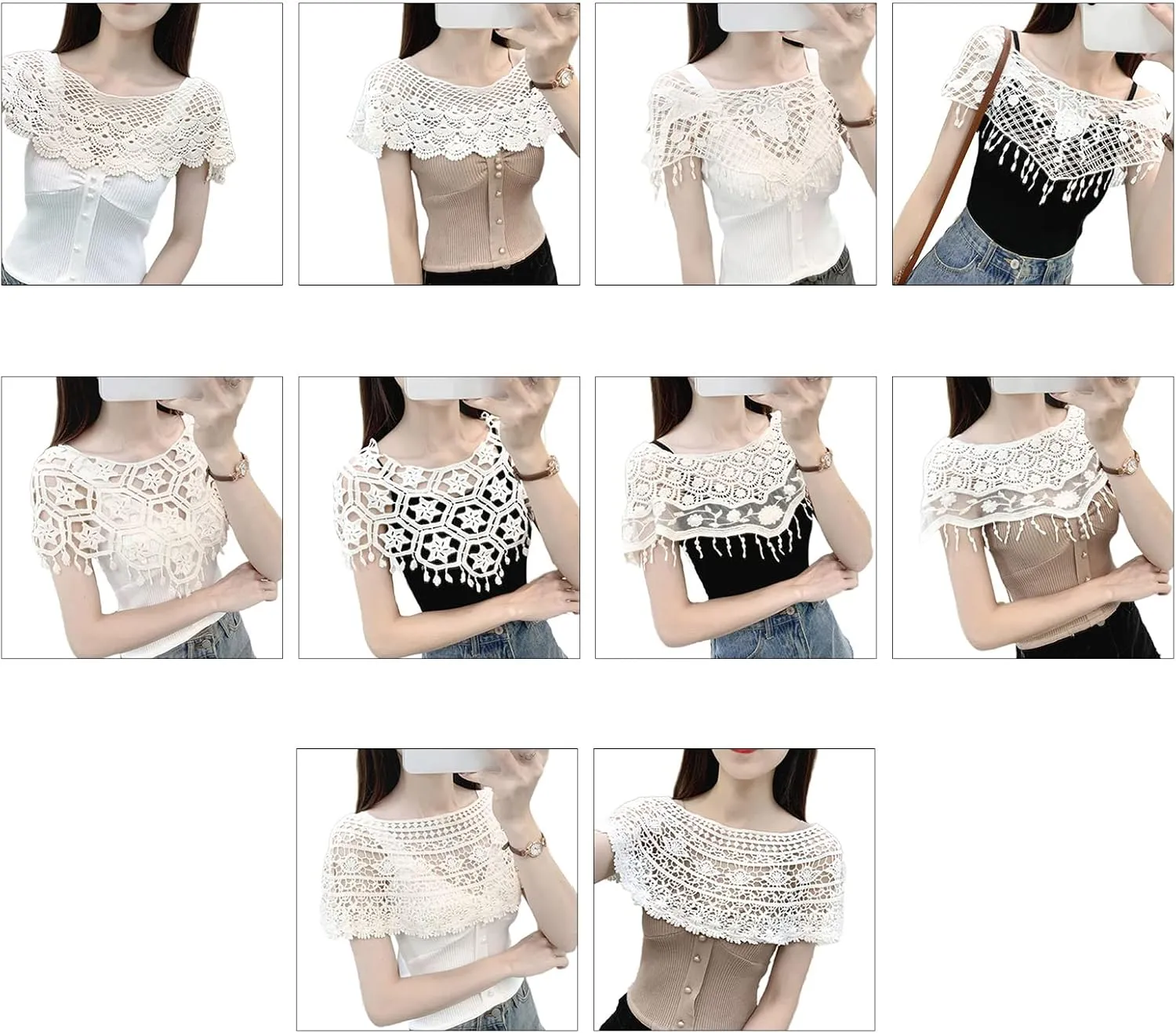 Lace Crochet Shawl For Women Crochet Cape Lace Cloaks Shawl Bridal Shawl Wrap Capelet Lace Cape Bridesmaid