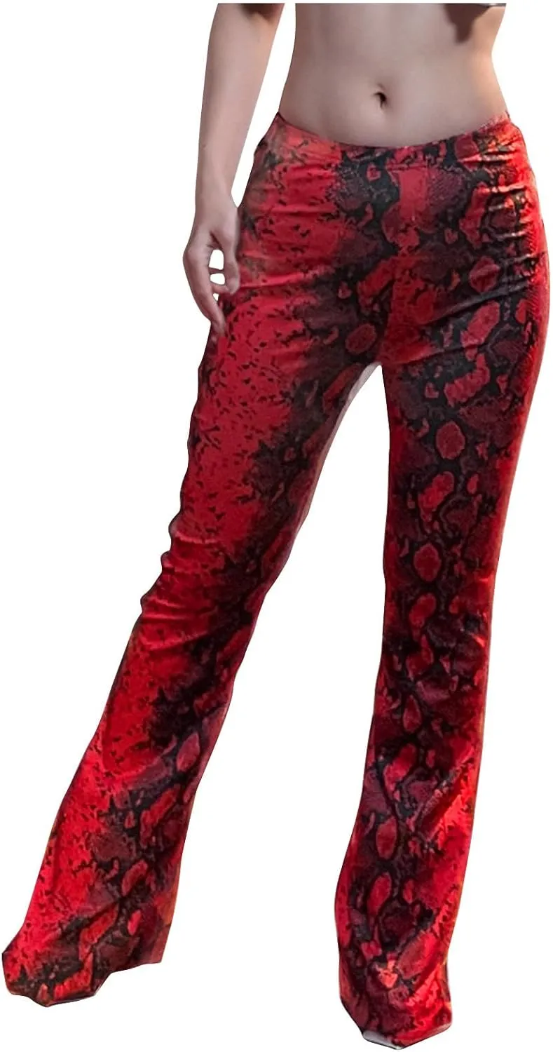 Ladies Bootcut Yoga Pants Women Stretch Bootleg Trousers Elasticated High Waist Work Pants Casual Wear Vintage
