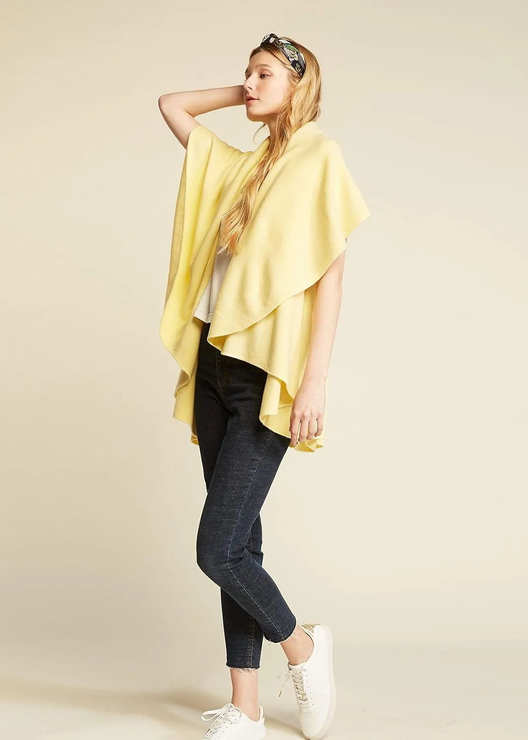 Look By M Women's Basic Shawl Vest