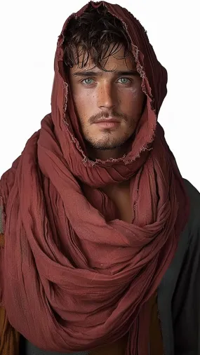 Medieval Shawl Hood Renaissance Scarf Cape Medieval Knight Shawl Cloak Retro Viking Bandana Costumes