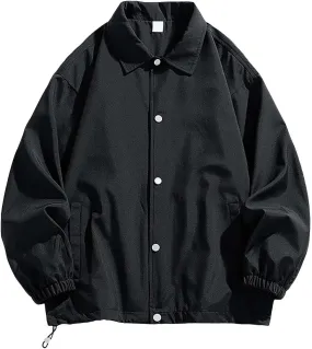 Men Bomber Jackets Lightweight Windbreaker Varsity Jacket Casual Fleece Flight Fashion Winter Fall Coat with Pocket
