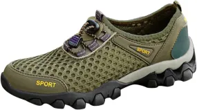Men Summer Mesh Breathable Hiking Shoes Comfortable Walking Outdoor Travel Shoes Fashion Casual Chaos Sneaker Men