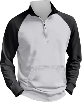 Men's Fashion Hoodies & Sweatshirts Outdoor Vintage V-Neck Button Long Sleeve Sports T Shirt Pullover, S-4XL