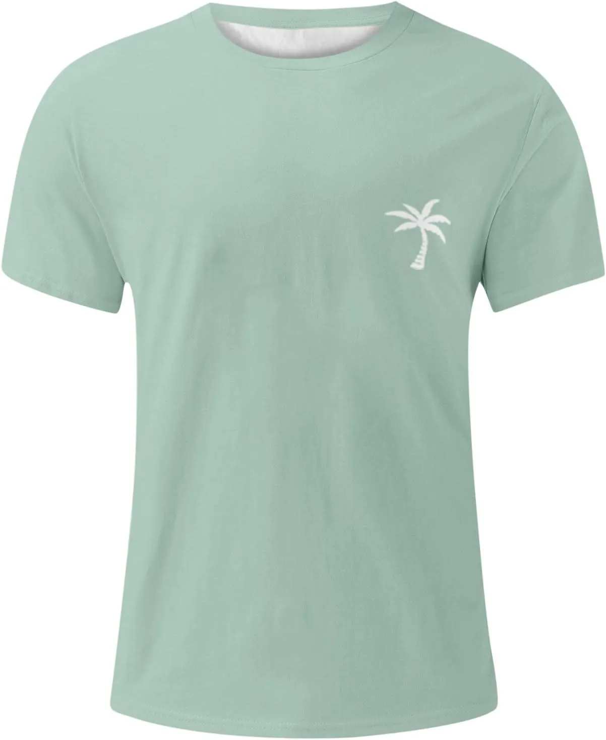 Mens Graphic T-Shirts Short Sleeve Crew Neck Shirt Casual Loose Tops Athletic Hawaiian Beach Summer Tee Shirts