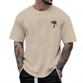 Mens Graphic T-Shirts Short Sleeve Crew Neck Shirt Casual Loose Tops Athletic Hawaiian Beach Summer Tee Shirts