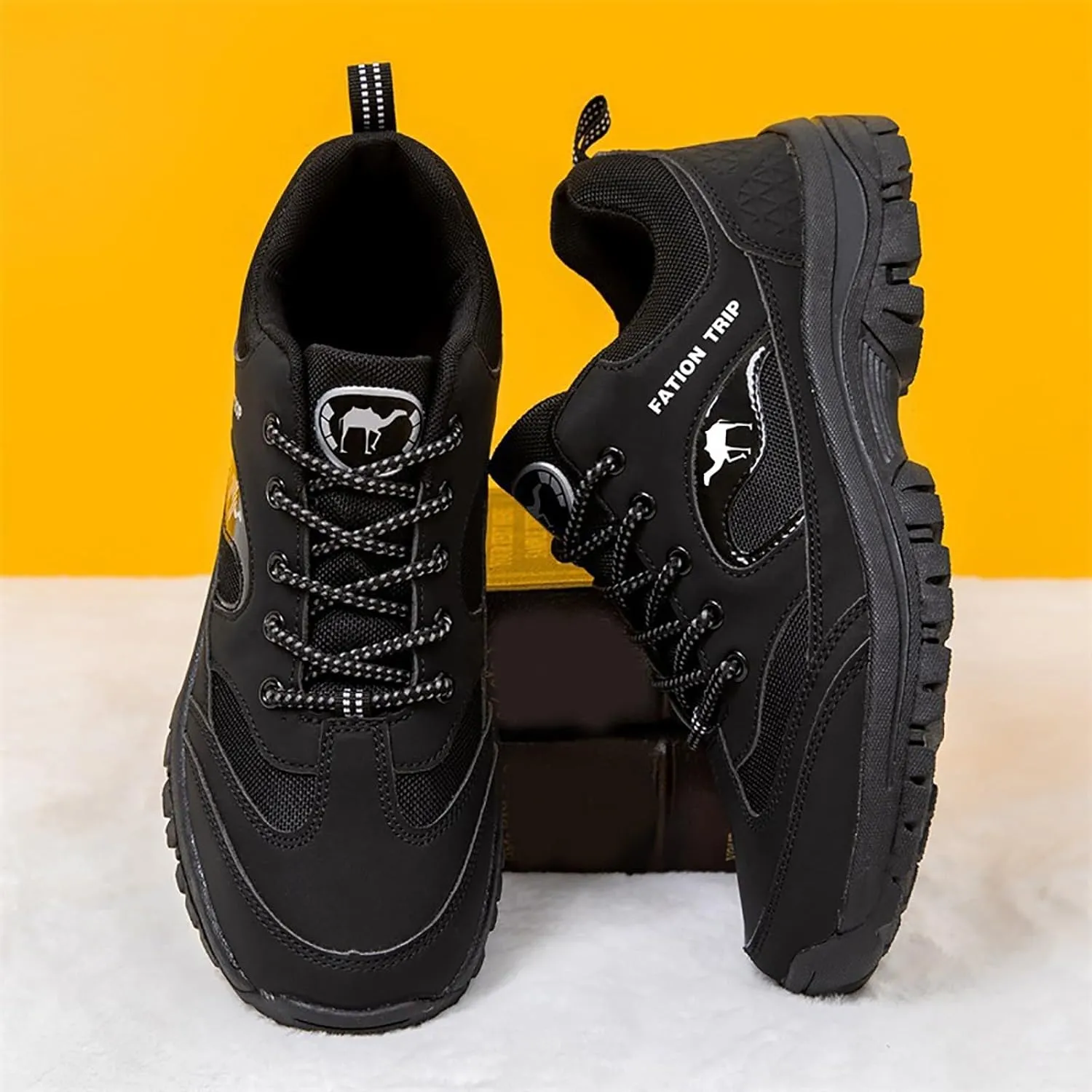 Men's Hiking Shoes Lightweight Breathable Non Slip Outdoor Lace Up Comfortable Hiking Shoes Work Shoe for Men