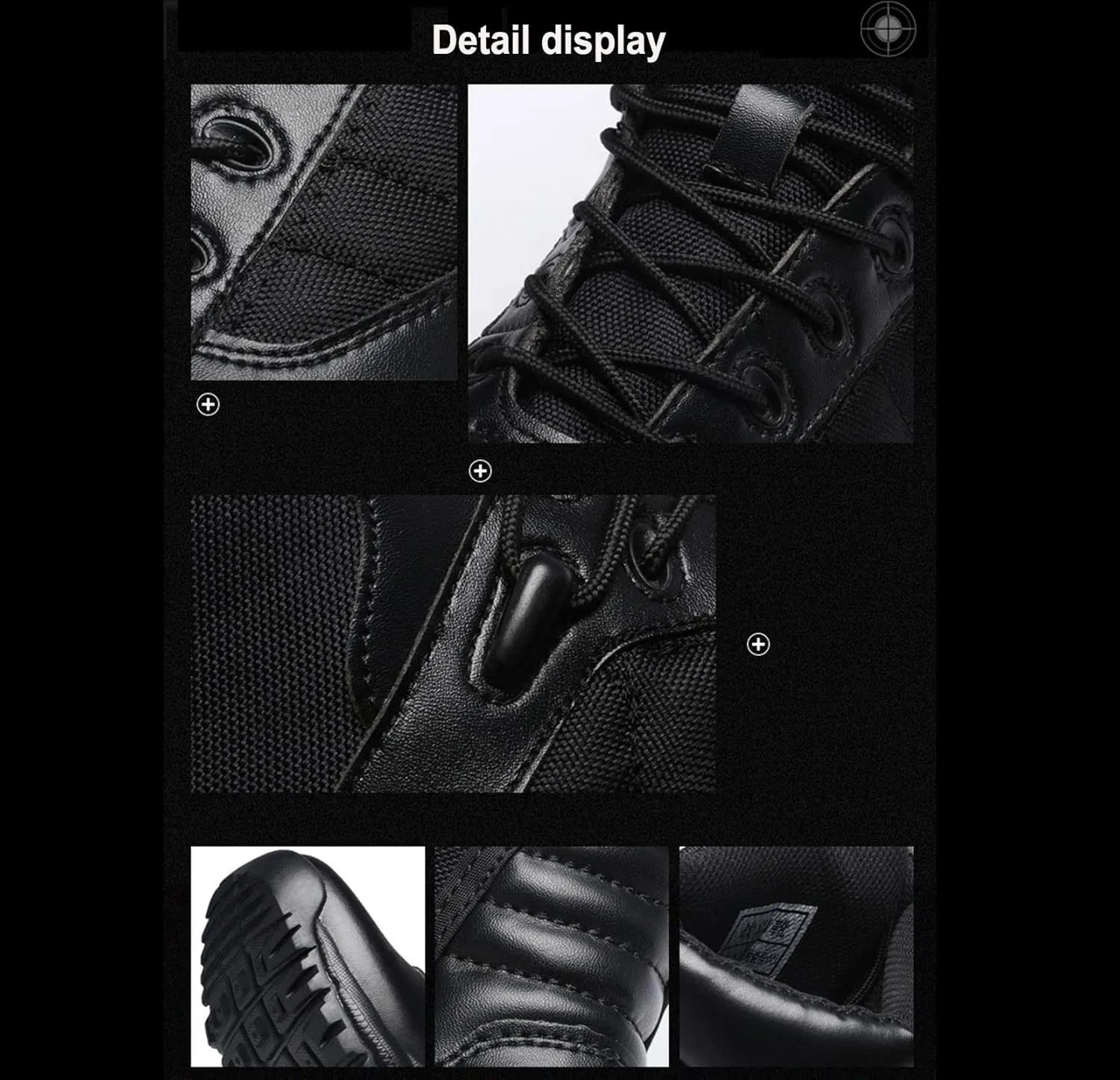 Men's Leather Military Tactical Boots Work Boots Desert Combat Army Combat Boots for Hiking Motorcycle Climbing