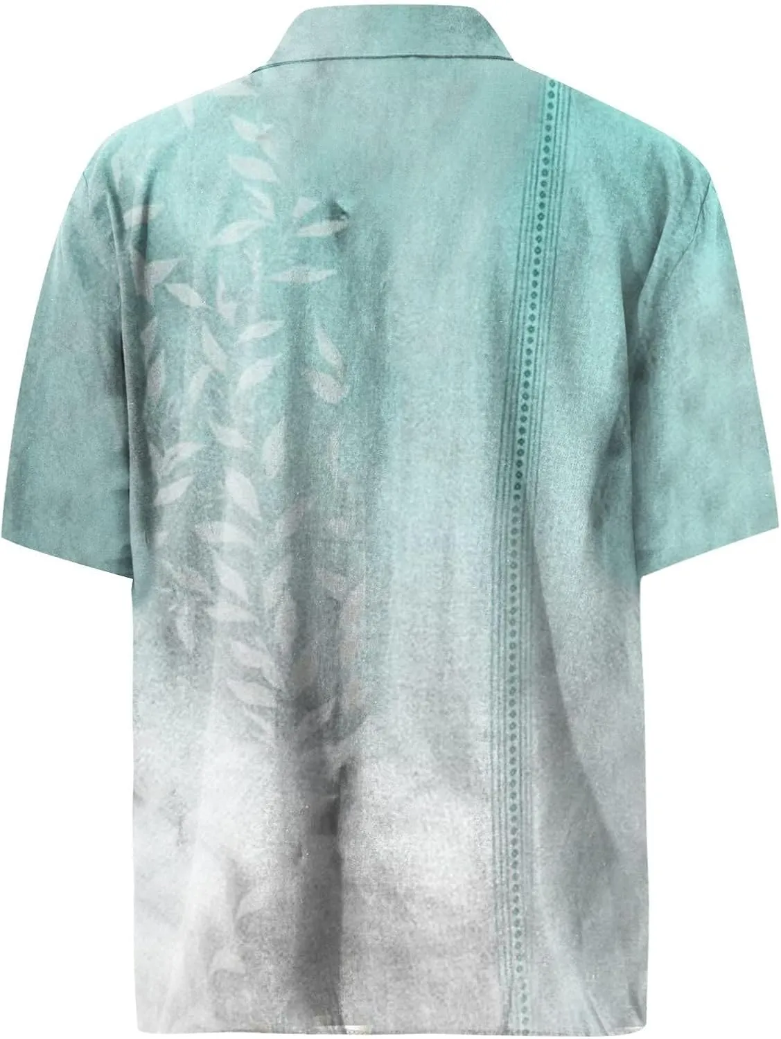 Men's Linen Shirts Short Sleeve Hawaiian Summer Button down T Shirts Vacation Beach Tops Casual Plus Size Tops