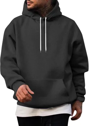 Men's Loose Fit Hoodies Lightweight Pullover Casual Sweatshirts