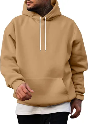 Men's Loose Fit Hoodies Lightweight Pullover Casual Sweatshirts