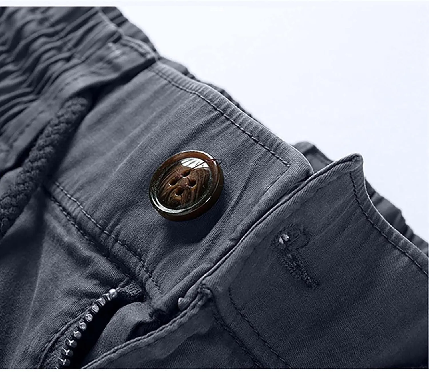 Mens Military Solid Color Overalls Tactical Multi Pockets Straight Baggy Cargo Pants Outdoor Dressy Casual Plus Size Trouser