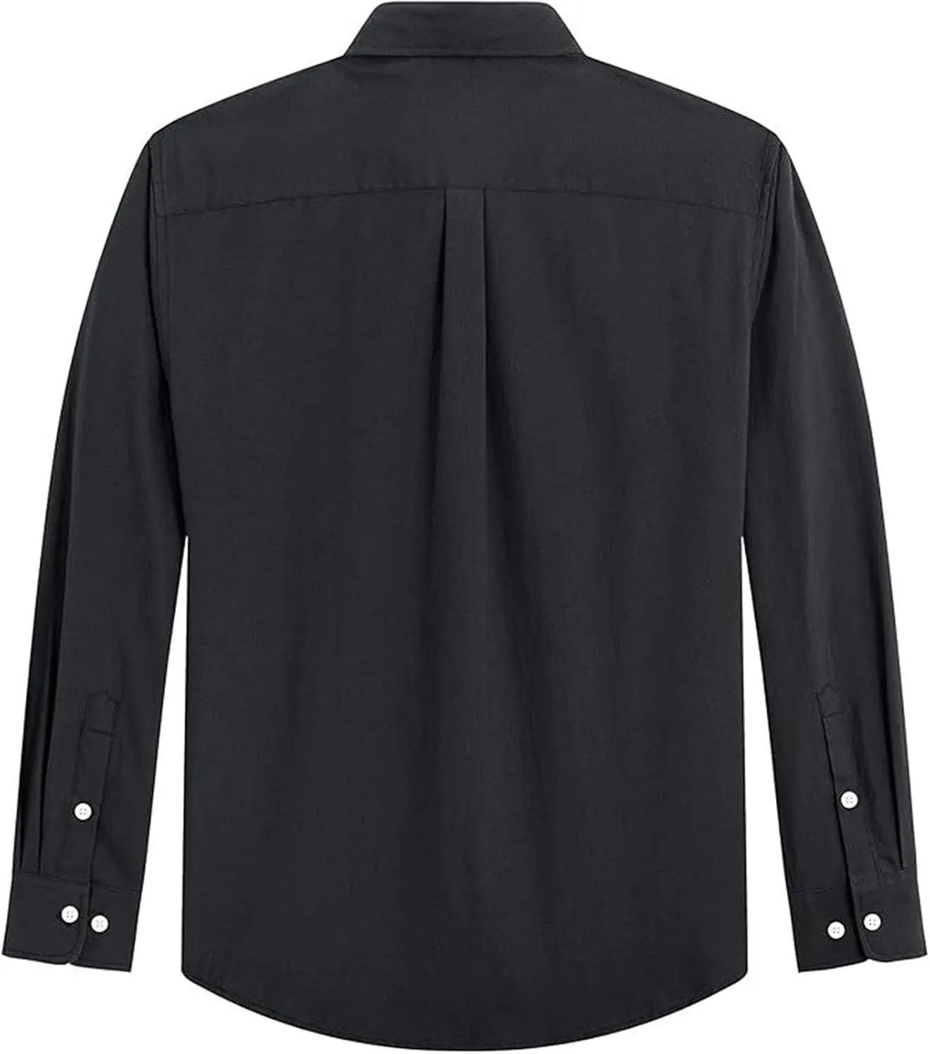 Mens Oxford Shirts Long Sleeve Wrinkle Free Regular Fit Dress Shirt Button Down Collar Polo Casual Business Tops Tee