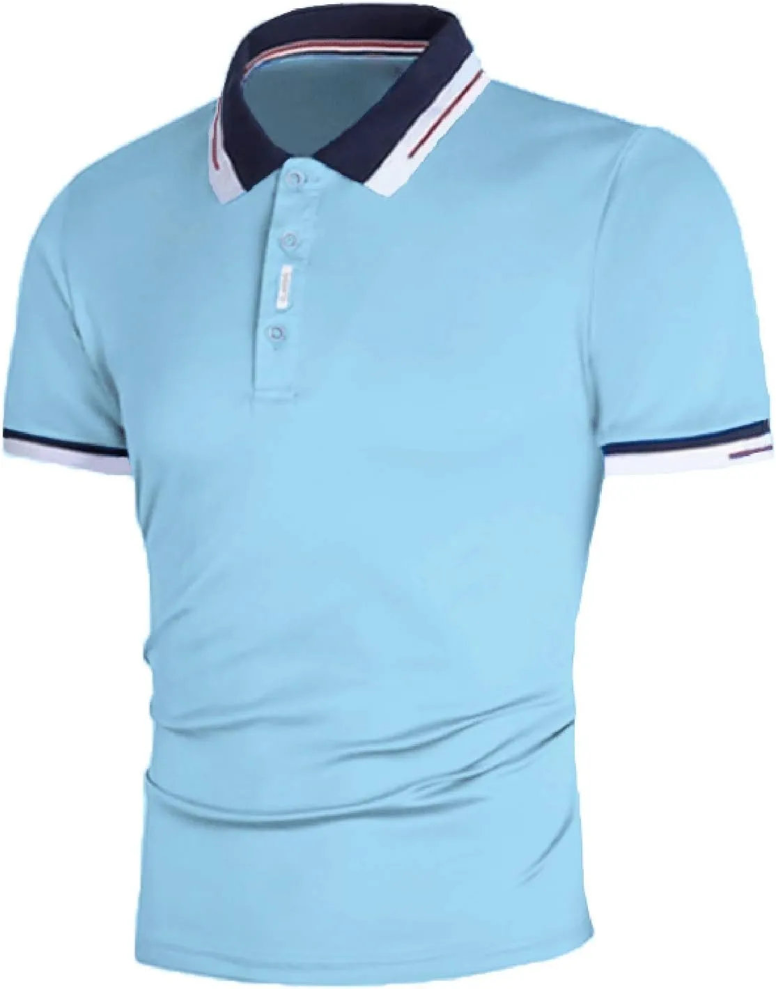 Mens Resort Wear 2025 Wrinkle-Resistant Office Slim Collared Polos Short Sleeve Collared Shirt Summer Casual