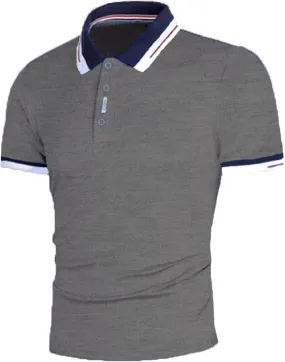 Mens Resort Wear 2025 Wrinkle-Resistant Office Slim Collared Polos Short Sleeve Collared Shirt Summer Casual