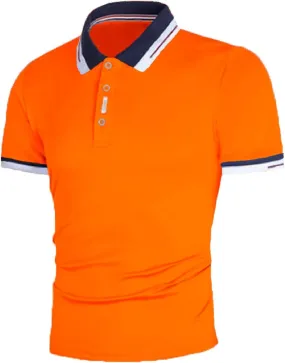 Mens Resort Wear 2025 Wrinkle-Resistant Office Slim Collared Polos Short Sleeve Collared Shirt Summer Casual