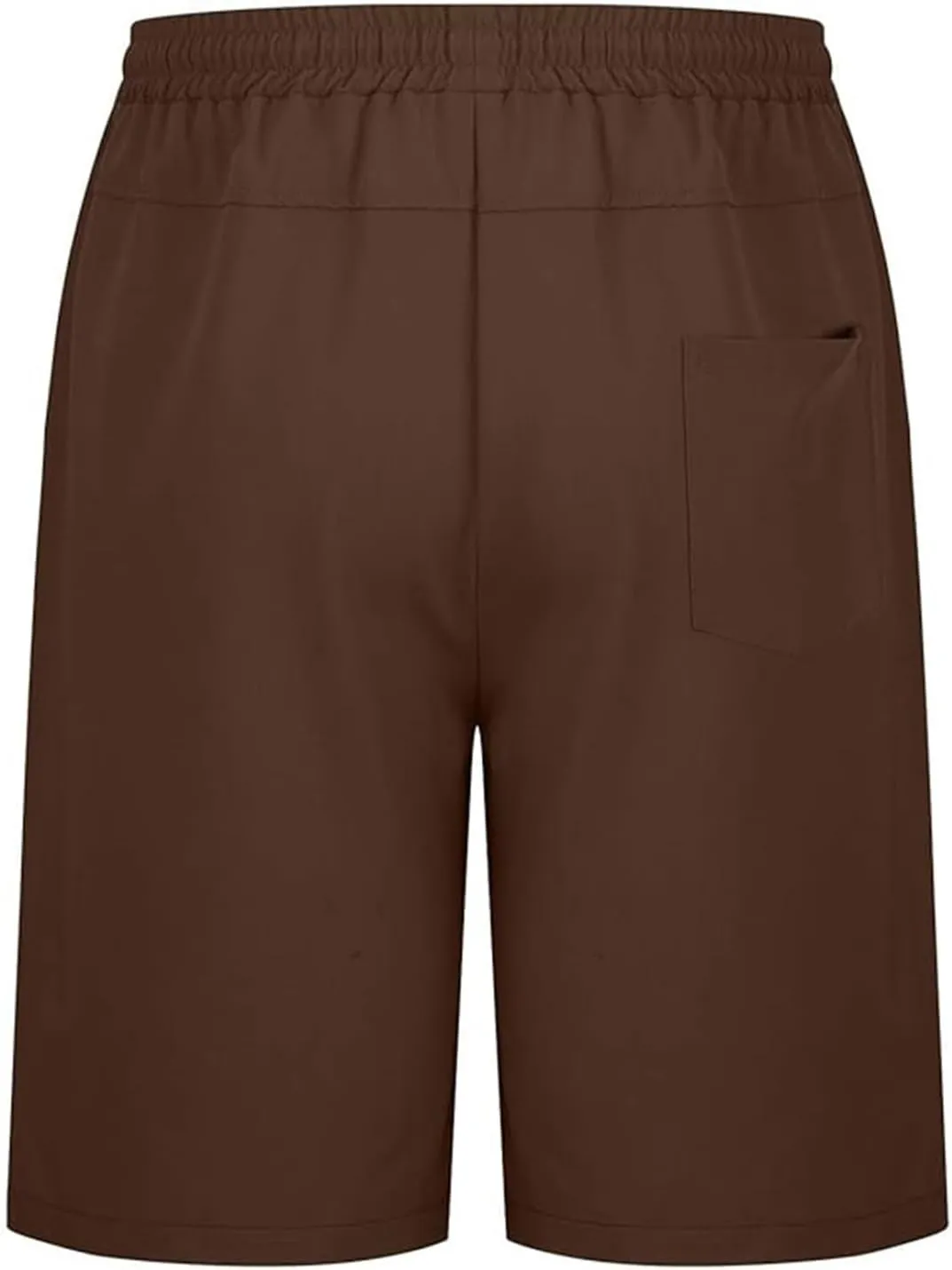 Mens Shorts 7 Inch, Mens Casual Shorts - Cotton Drawstring Summer Beach Stretch Twill Chino Golf Shorts with Pockets