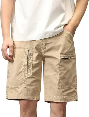 Mens Shorts Casual Cargo, Men's Athletic Gym Shorts Loose Comfort Stretch Straight Leg Chino Shorts Pants
