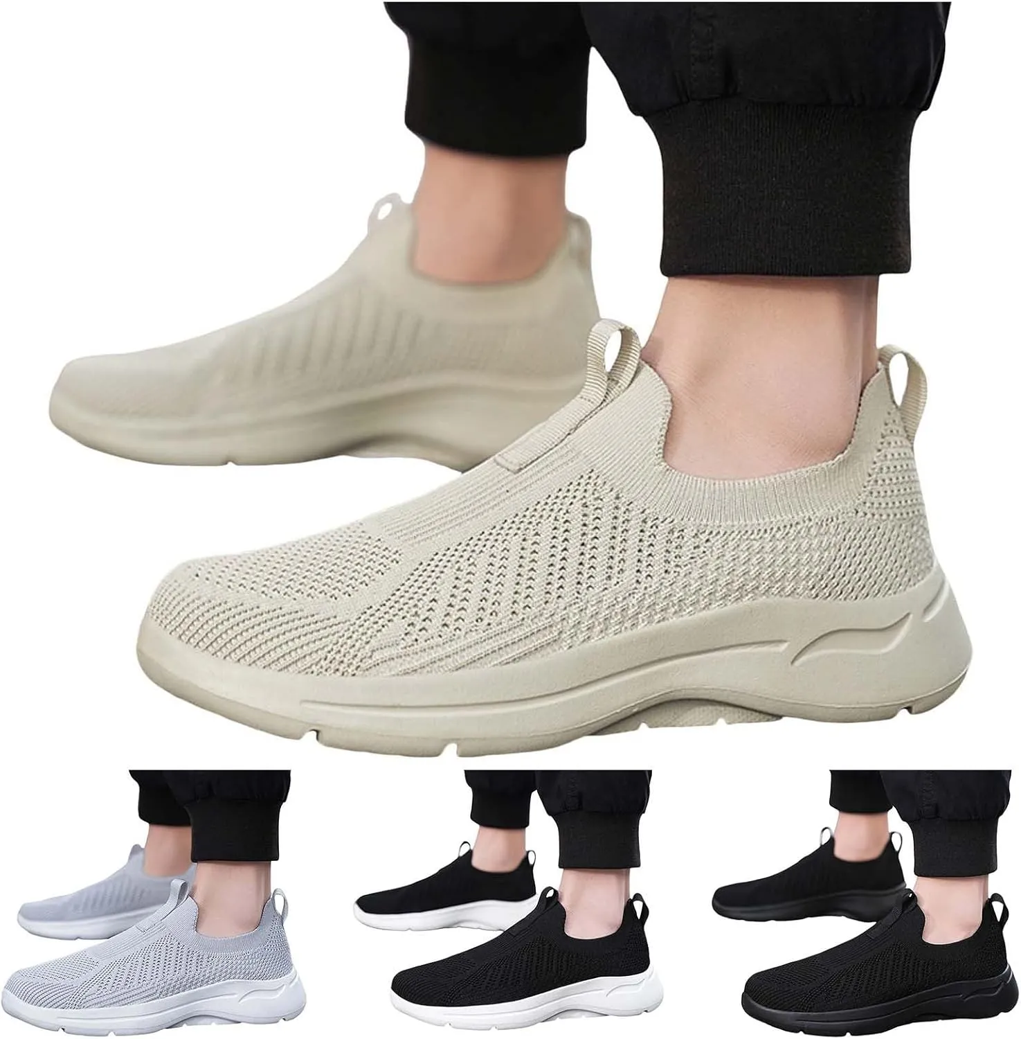 Mens Slip on Shoes Men's Fashion Sneakers Shoe for Men Sneaker for Men Lightweight Mesh Sneaker