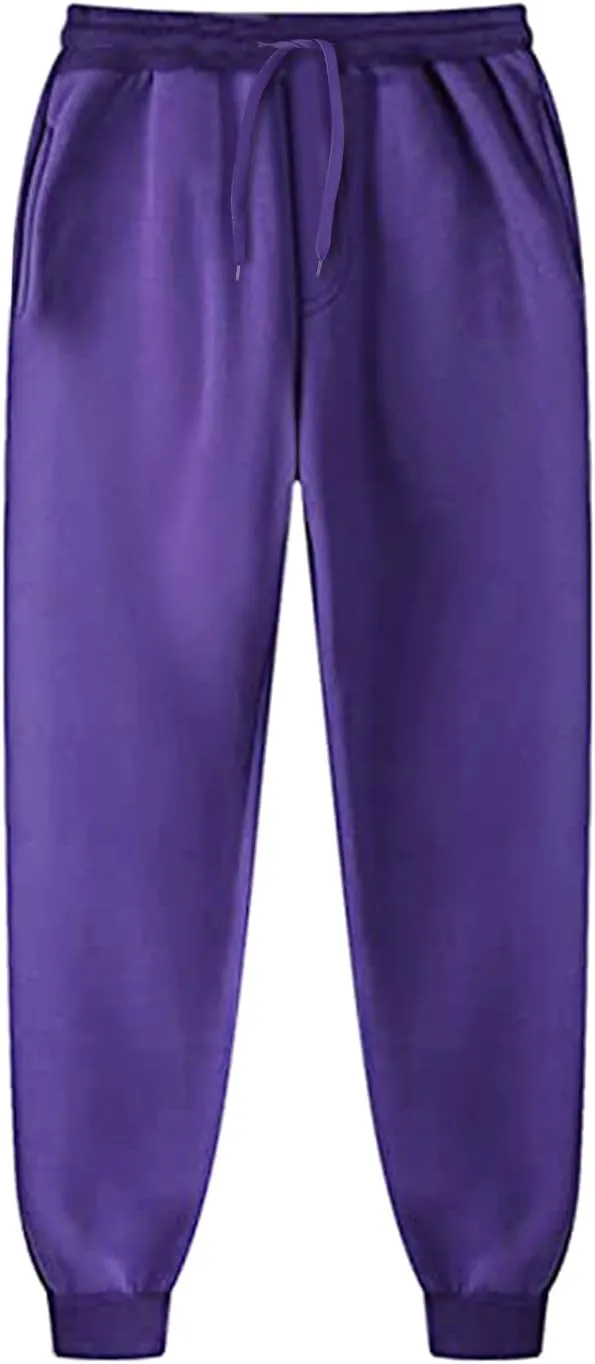 Men's Sweatpants Elastic Stretch Waist Drawstring Casual Loose Joggers Running Athletic Sports Hiking Workout Pants