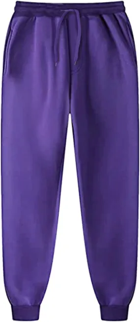Men's Sweatpants Elastic Stretch Waist Drawstring Casual Loose Joggers Running Athletic Sports Hiking Workout Pants