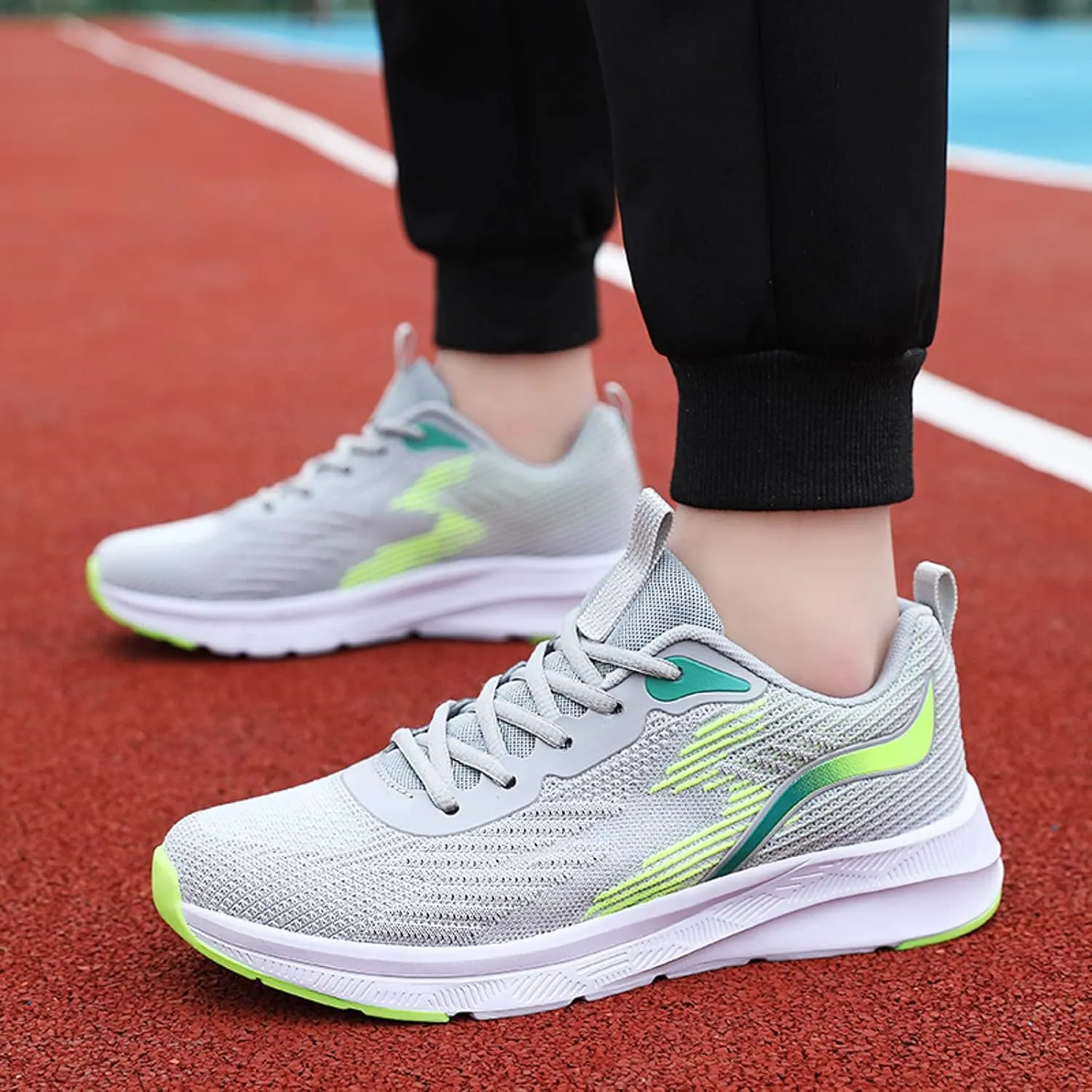 Mens Walking Shoes Non Slip Breathable Athletic Tennis Running Shoes Comfortable Flat Bottom Sneaker Men Hiking Shoes