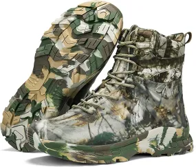 Men's Waterproof Anti-slip Wear-resistant Hiking Boots Military Training Boots Outdoor Hiking Breathable Boots high-top Lace-up Combat Boots Comfortable Work Boots