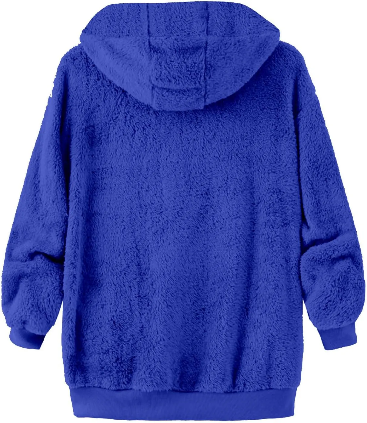 Men's Winter Hoodies Sherpa Fleece Jacket Warm Lightweight Plush Fuzzy Sweatshirt Zip Up Outwear Faux Fur Fluffy Coat