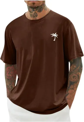 Muscularfit Men Oversized T Shirt Loose Fit Crewneck Short Sleeve Casual Tops Fashion Solid Athletic T-Shirt Summer Beach Top