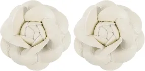 PATIKIL Flower Hair Clips, Camellia Hairpin Floral Brooches Pin Handmade Leather Flower Brooch for Lady Bridal Women Hat Dress Shirt