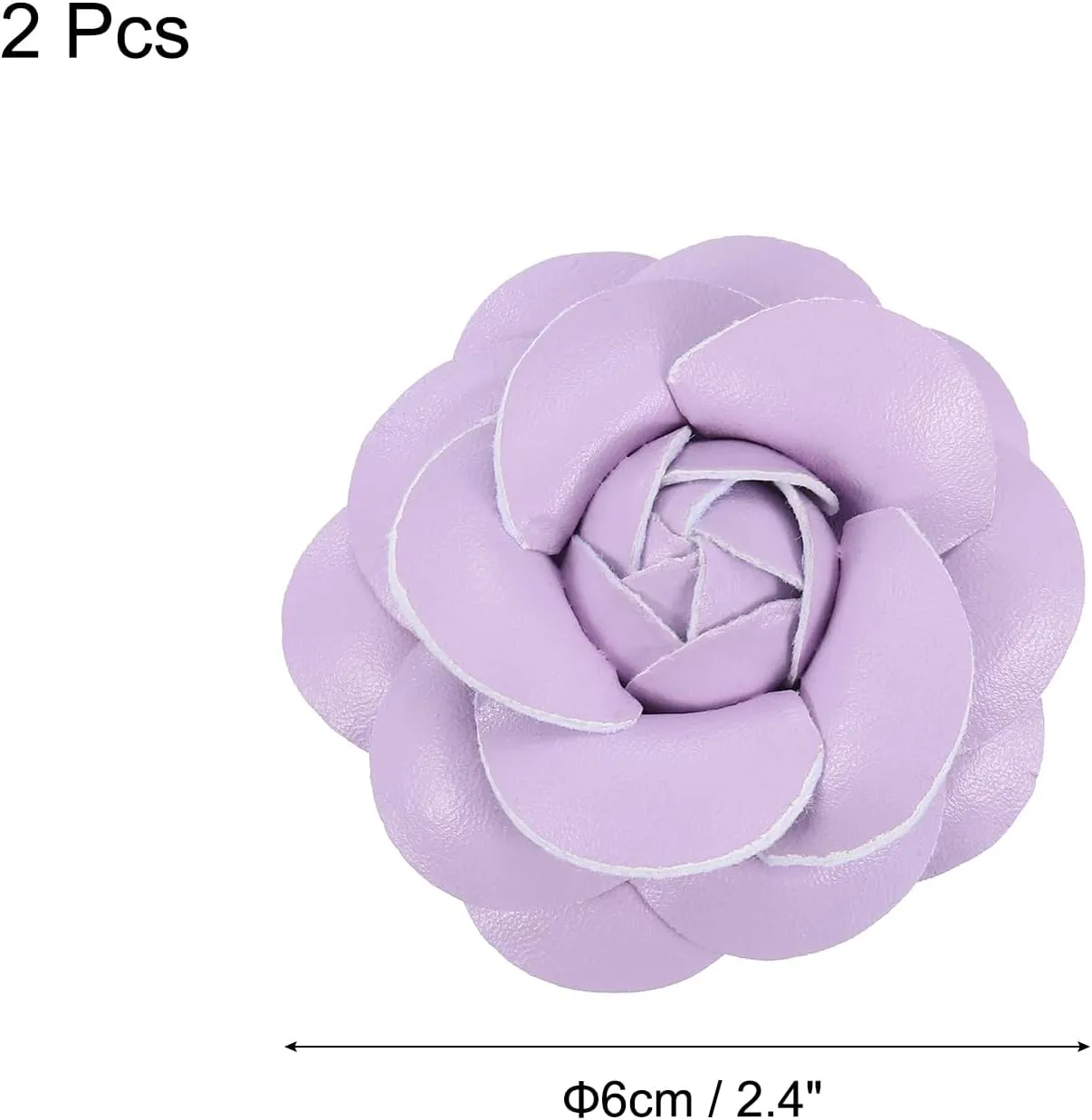 PATIKIL Flower Hair Clips, Camellia Hairpin Floral Brooches Pin Handmade Leather Flower Brooch for Lady Bridal Women Hat Dress Shirt