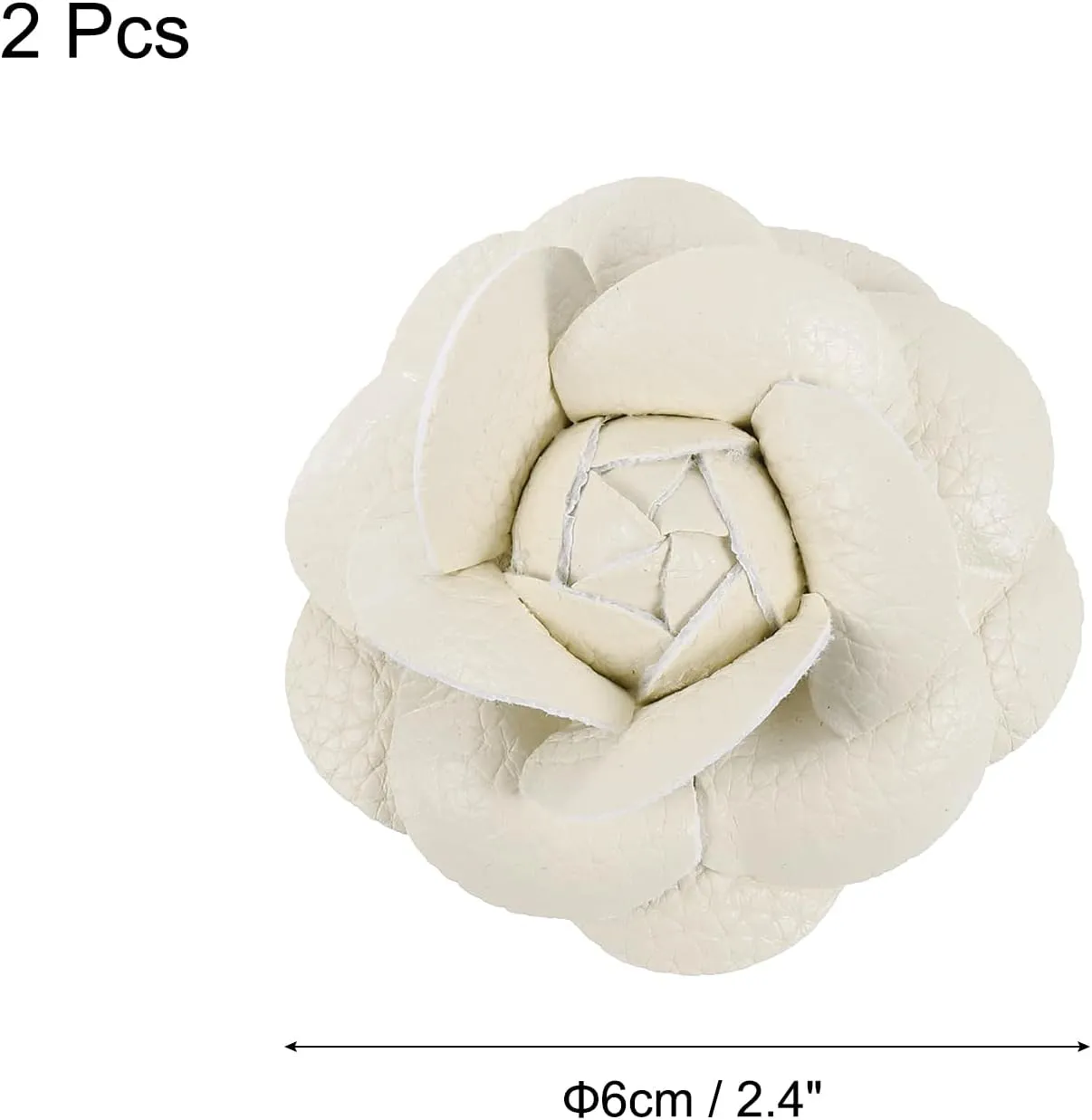 PATIKIL Flower Hair Clips, Camellia Hairpin Floral Brooches Pin Handmade Leather Flower Brooch for Lady Bridal Women Hat Dress Shirt