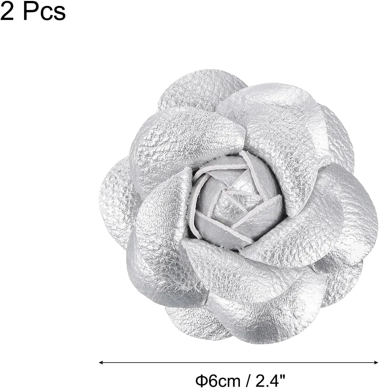 PATIKIL Flower Hair Clips, Camellia Hairpin Floral Brooches Pin Handmade Leather Flower Brooch for Lady Bridal Women Hat Dress Shirt