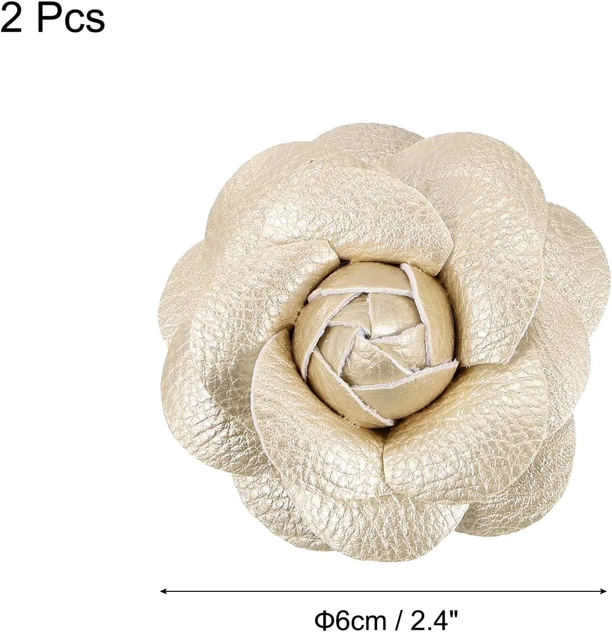 PATIKIL Flower Hair Clips, Camellia Hairpin Floral Brooches Pin Handmade Leather Flower Brooch for Lady Bridal Women Hat Dress Shirt
