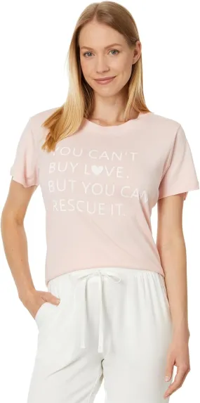 PJ Salvage Women's Loungewear Rescued Love Short Sleeve T-Shirt