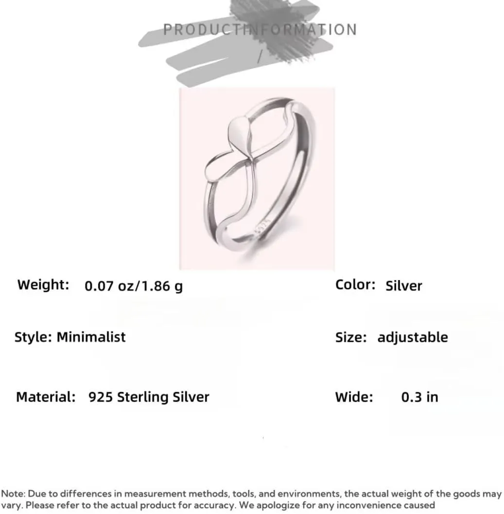 Real 925 Sterling Silver Rings Open Rings for Women Thumb Rings Vintage Rings Adjustable Rings Stackable Ring Band Statement Rings Rings for Men Promise Rings Party Rings Anniversary Rings Finger Ring
