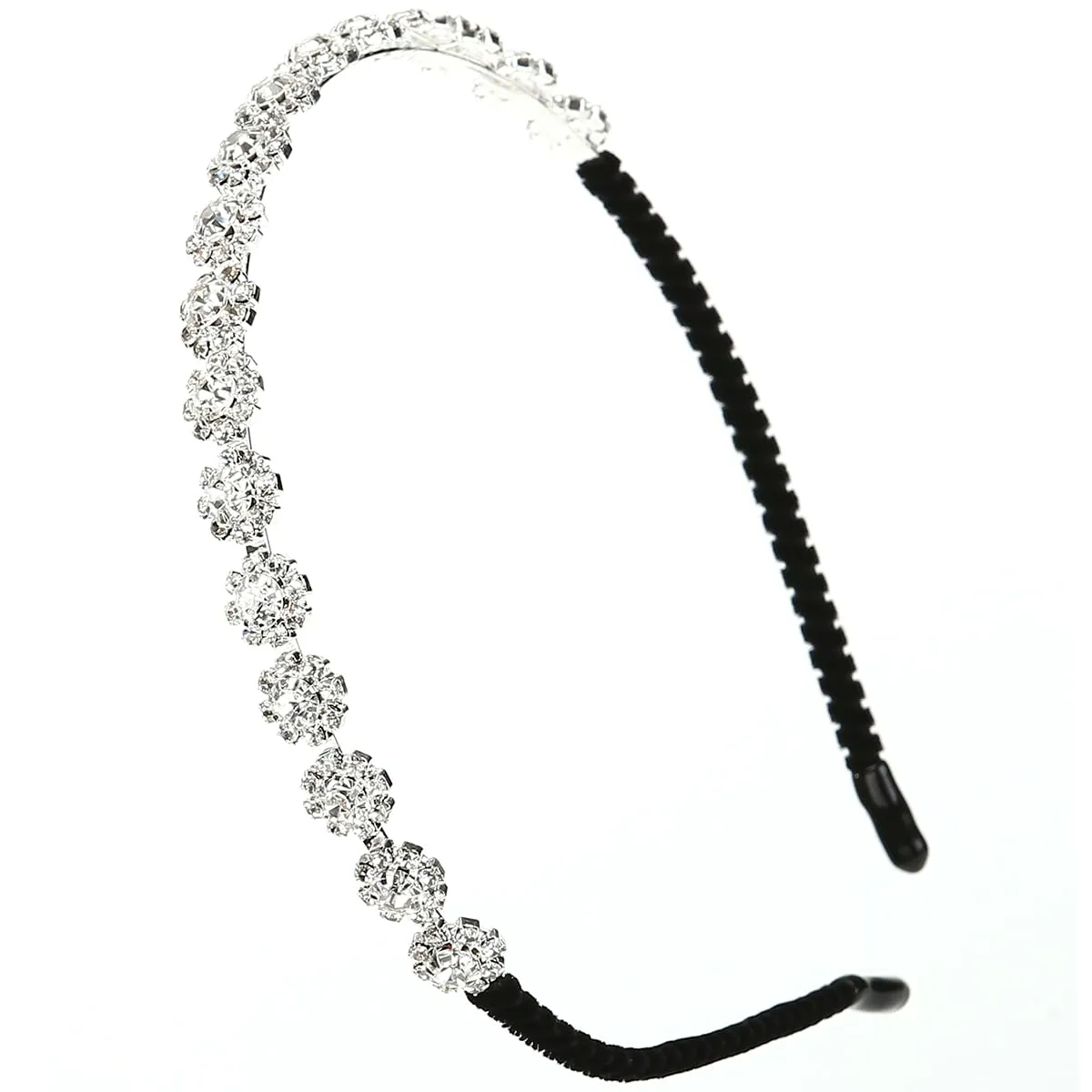 Rhinestone Headband, Simple Design Shiny Wedding Hairband, Bride & Bridesmaid Party Hair Accessories for Women & Girls (Style B, One Size)
