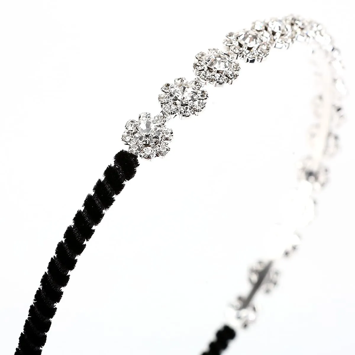 Rhinestone Headband, Simple Design Shiny Wedding Hairband, Bride & Bridesmaid Party Hair Accessories for Women & Girls (Style B, One Size)