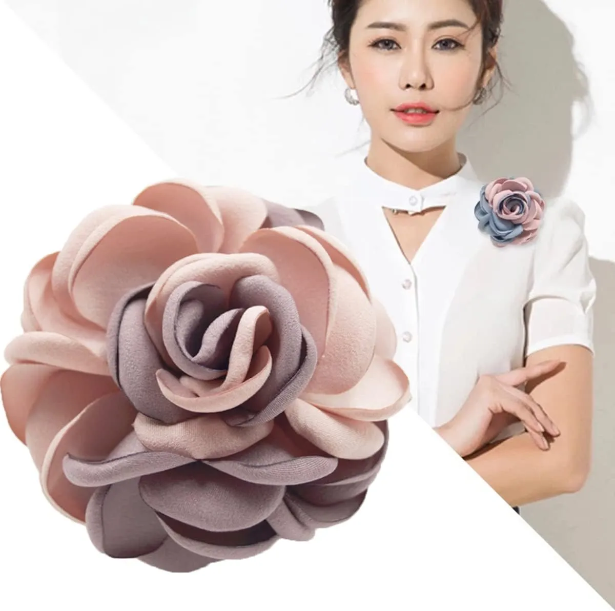 seven wolves Rose Flower Accessories Brooches Wedding Bridal Bouquet Brooch Pin Hairpin for Women
