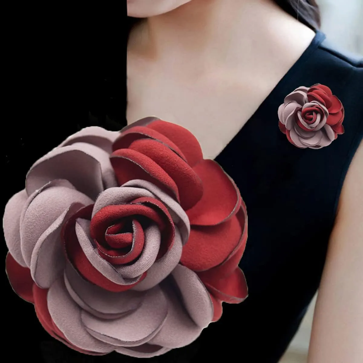 seven wolves Rose Flower Accessories Brooches Wedding Bridal Bouquet Brooch Pin Hairpin for Women
