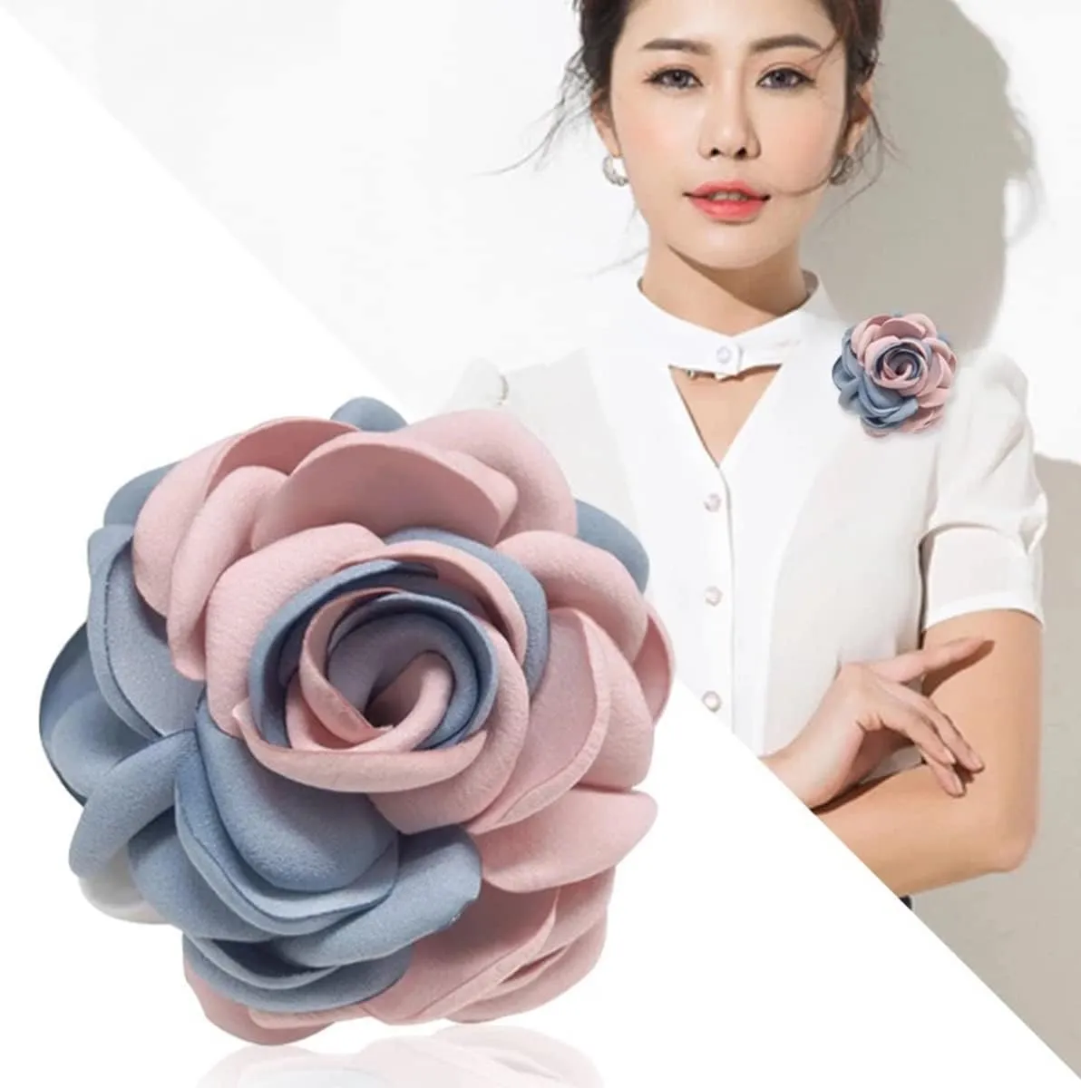 seven wolves Rose Flower Accessories Brooches Wedding Bridal Bouquet Brooch Pin Hairpin for Women
