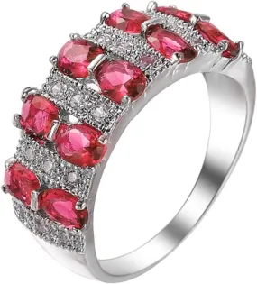 Silver Women Finger Rings Fashion Trend Single Full Diamond Zircon Ring Ladies Jewelry Diamond Rings For Women Size 6 10